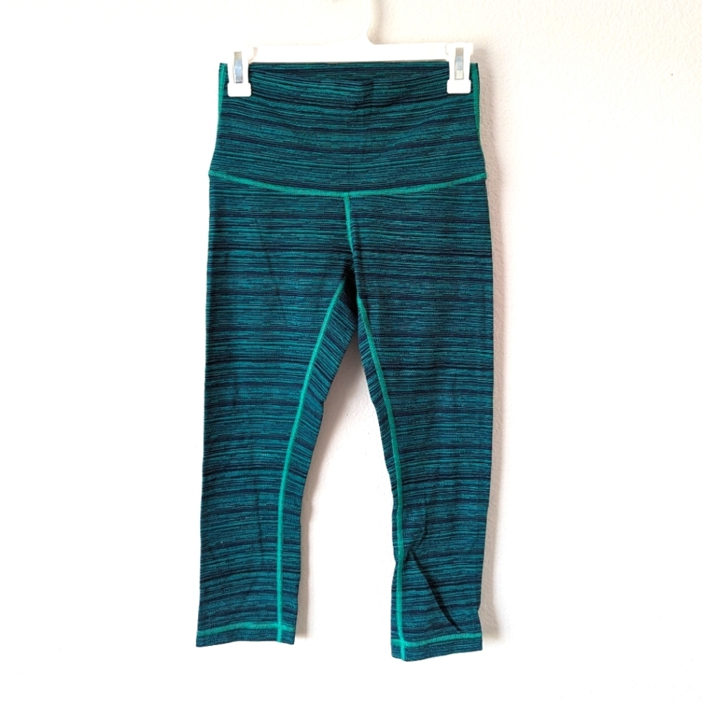 Lululemon OG Wunder Under Leggings - High Rise - Full On Luon - Green Space Dye